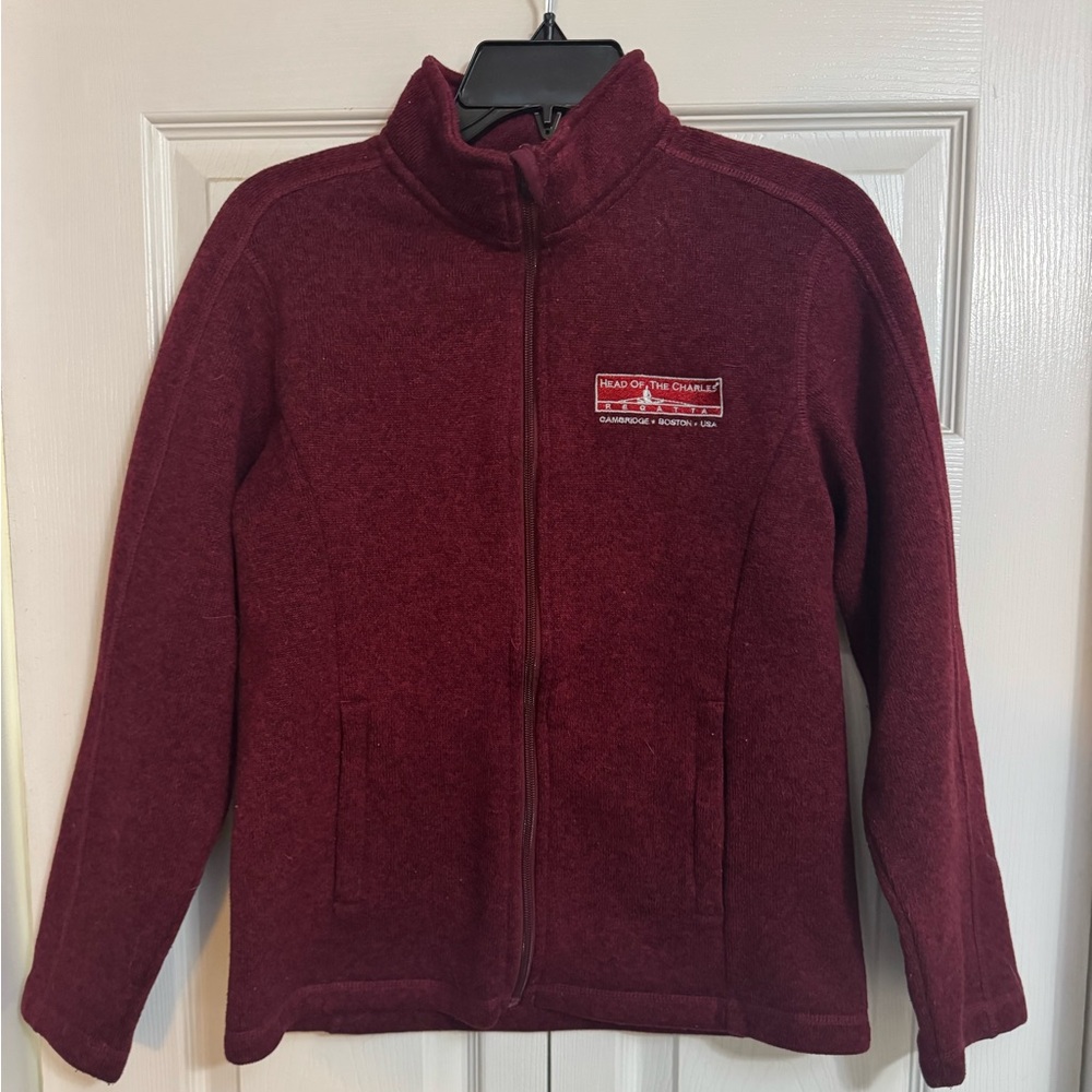 Burgundy Head of the Charles Regatta zip up jacket